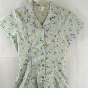 Breastfeeding Nursing Blue Floral Dress Size XL
